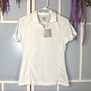 Puma white golf polo athletic shirt sleeve top